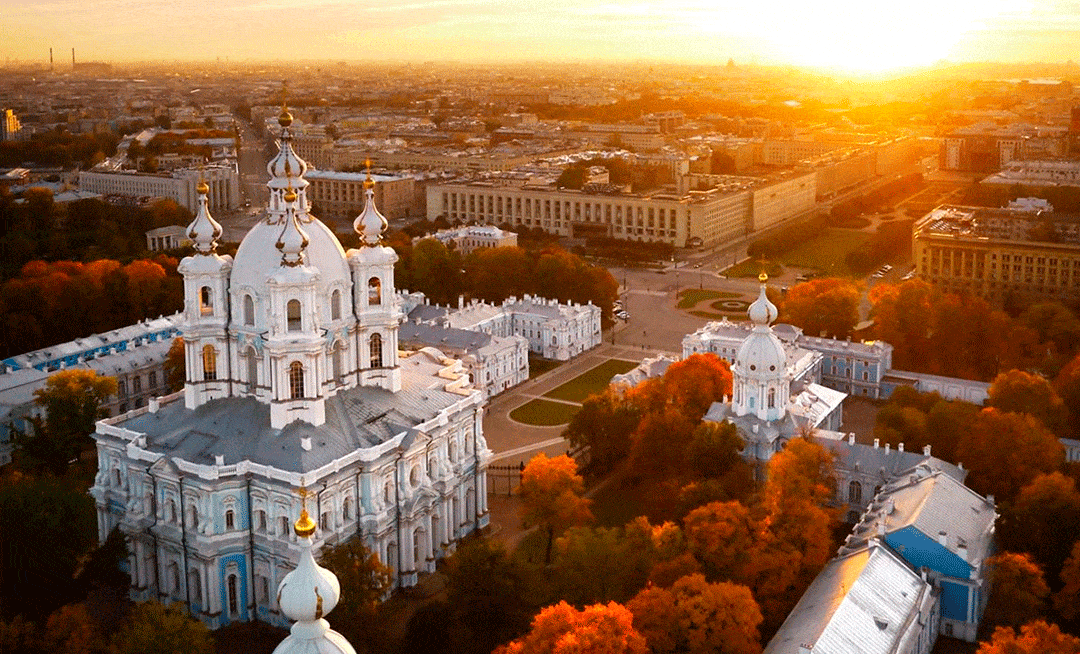 San Petersburgo a vista de dron