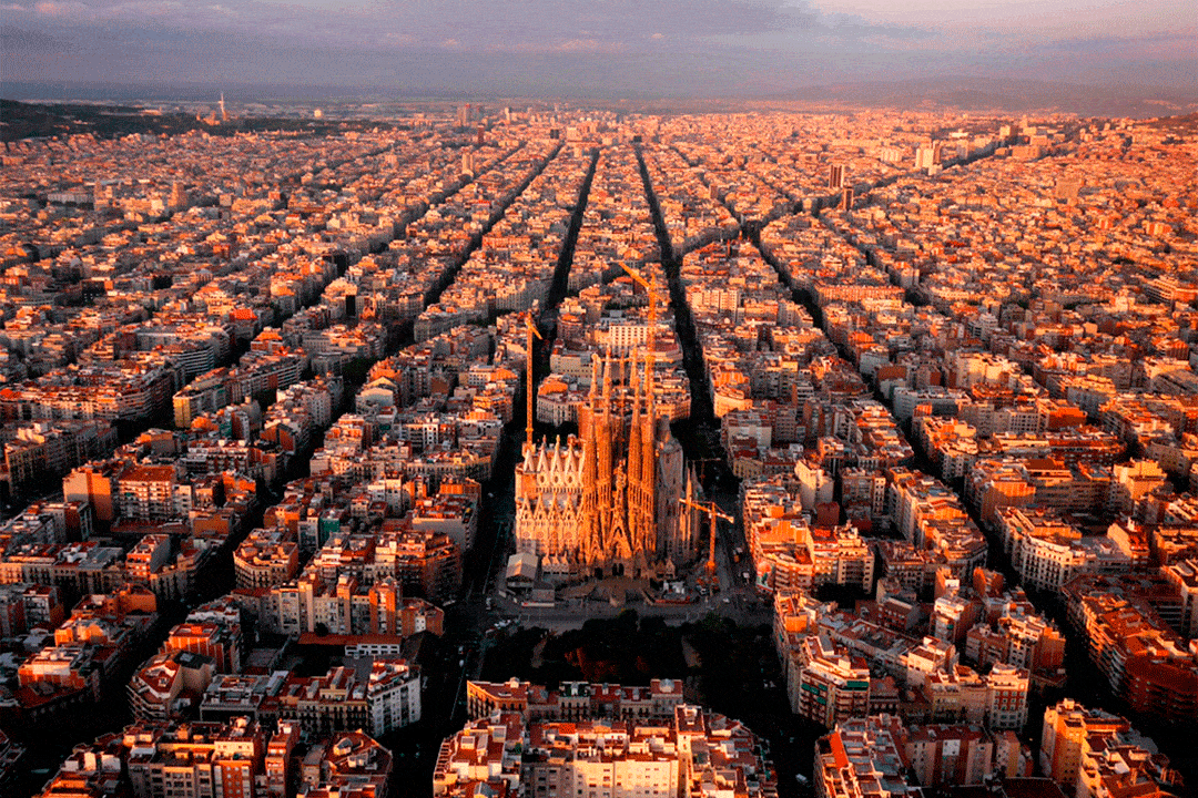Barcelona a vista de dron
