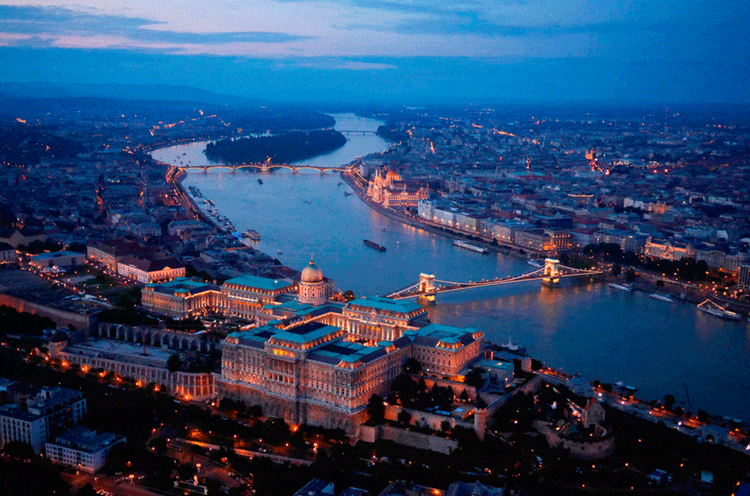 Budapest a vista de dron