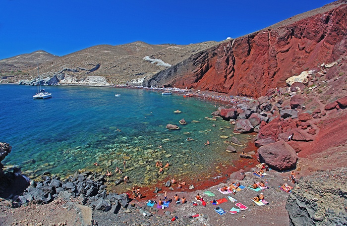 Playa de la isla griega de Santorini