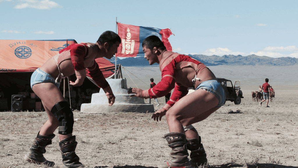 El Naadam es el festival nacional de Mongolia, celebrado cada mes de julio en todo el país, declarado Patrimonio Cultural Inmaterial de la Humanidad por la UNESCO en 2010. Gira en torno a tres deportes tradicionales: lucha mongola, tiro con arco y carreras de caballos.